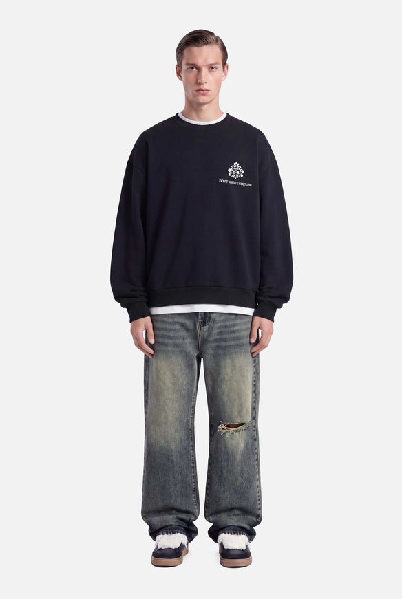 Don't Waste Culture Don't Waste Culture Sweater Yero FW26 Black