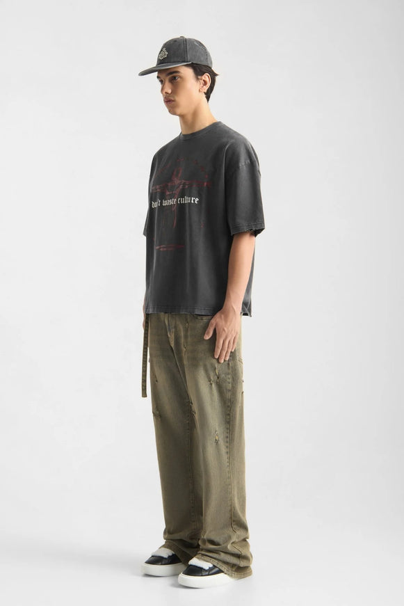 Don't Waste Culture Don't Waste Culture T-Shirt Veyric SS26 Washed Black