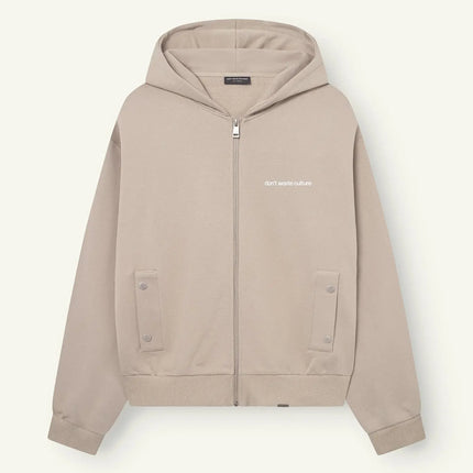 Don't Waste Culture Don't Waste Culture Zip Hoodie Ale NOOS Taupe