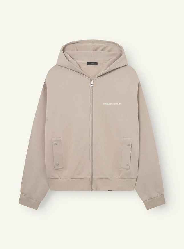Don't Waste Culture Don't Waste Culture Zip Hoodie Ale NOOS Taupe