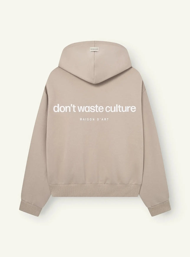Don't Waste Culture Don't Waste Culture Zip Hoodie Ale NOOS Taupe