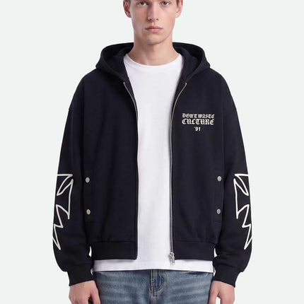 Don't Waste Culture Don't Waste Culture Zip Hoodie Velo FW26 Black