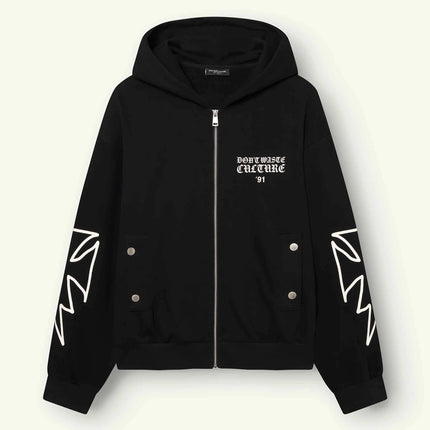 Don't Waste Culture Don't Waste Culture Zip Hoodie Velo FW26 Black