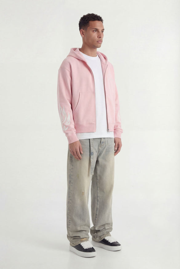 Don't Waste Culture Don't Waste Culture Zip Hoodie Wesandra SS26 Old Pink