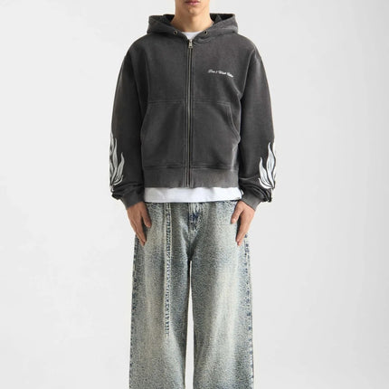 Don't Waste Culture Don't Waste Culture Zip Hoodie Wesandra SS26 Washed Black