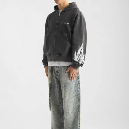 Don't Waste Culture Don't Waste Culture Zip Hoodie Wesandra SS26 Washed Black