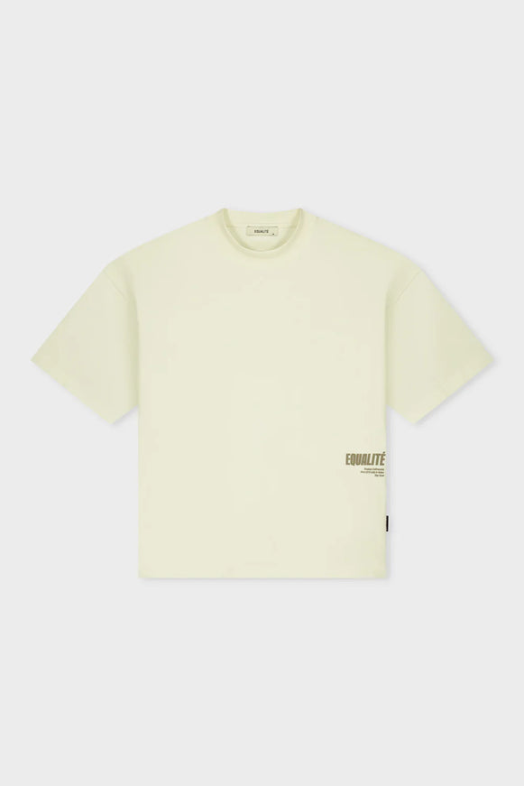 Equalite Equalite Boxy Tee Elia SS26 Off-White/Taupe