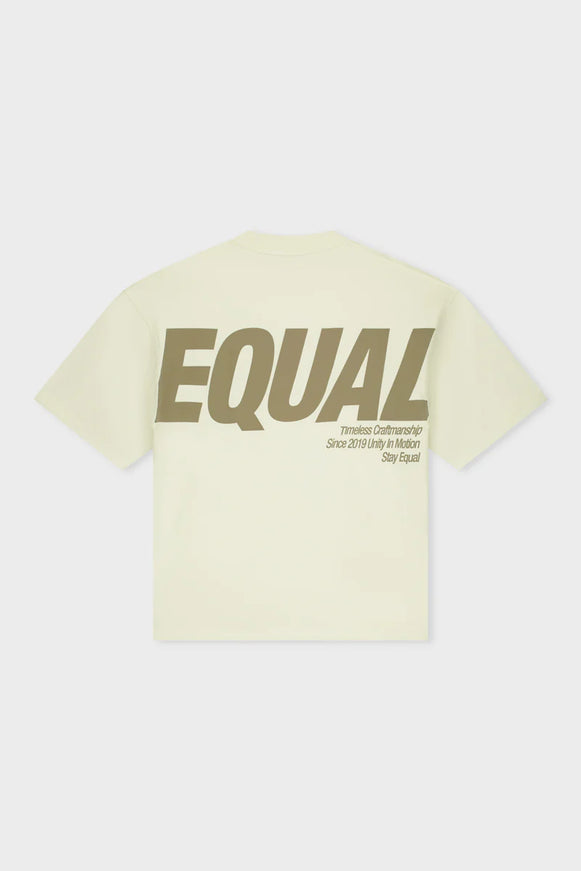 Equalite Equalite Boxy Tee Elia SS26 Off-White/Taupe