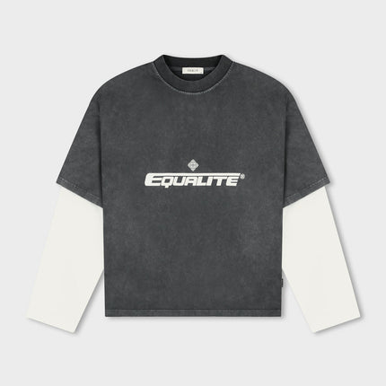 Equalite Equalite Double Layered Enzo SS26 Washed Grey/White