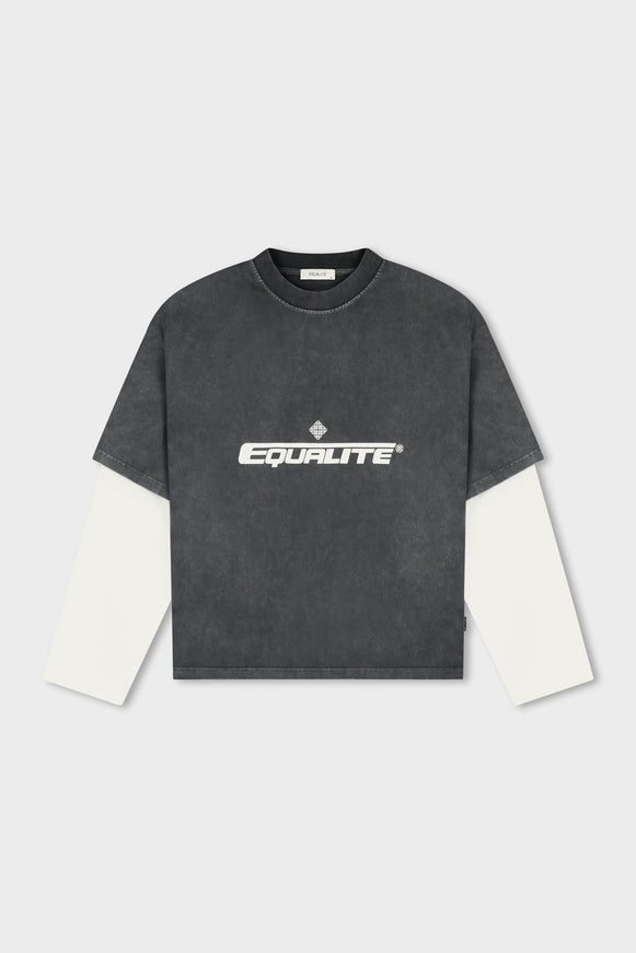 Equalite Equalite Double Layered Enzo SS26 Washed Grey/White