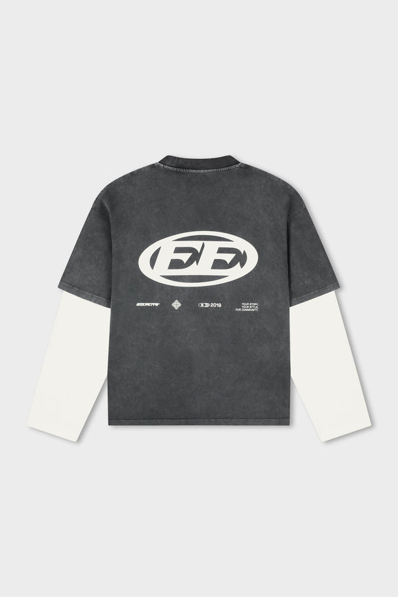 Equalite Equalite Double Layered Enzo SS26 Washed Grey/White