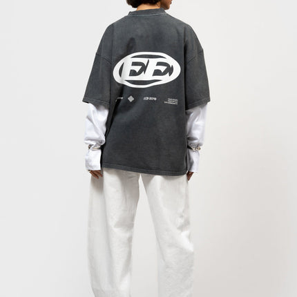 Equalite Equalite Double Layered Enzo SS26 Washed Grey/White