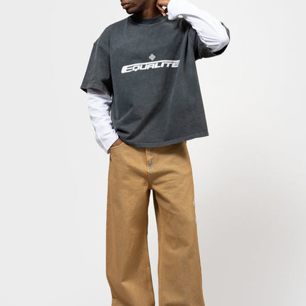 Equalite Equalite Double Layered Enzo SS26 Washed Grey/White