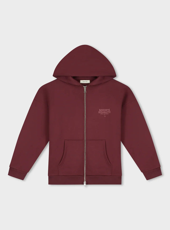 Equalite Equalite Full Zip Hoodie Societe 2.0 FW25 Burgundy