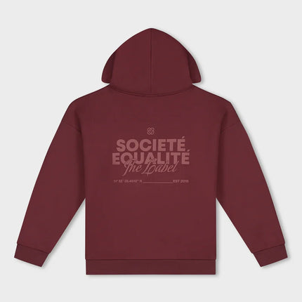 Equalite Equalite Full Zip Hoodie Societe 2.0 FW25 Burgundy