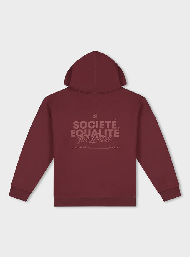 Equalite Equalite Full Zip Hoodie Societe 2.0 FW25 Burgundy