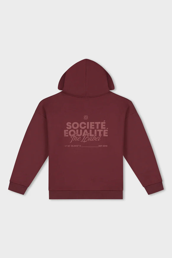 Equalite Equalite Full Zip Hoodie Societe 2.0 FW25 Burgundy