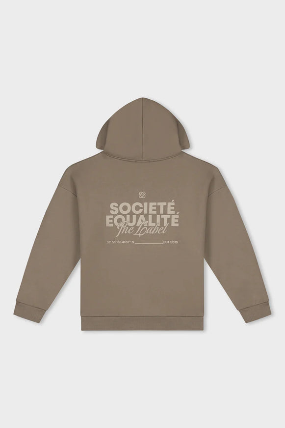Equalite Equalite Full Zip Hoodie Societe 2.0 FW25 Taupe