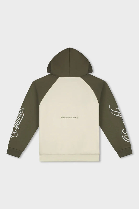 Equalite Equalite Hoodie Oversized Jett Raglan FW26 Off White/Green