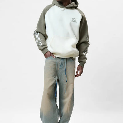 Equalite Equalite Hoodie Oversized Jett Raglan FW26 Off White/Green