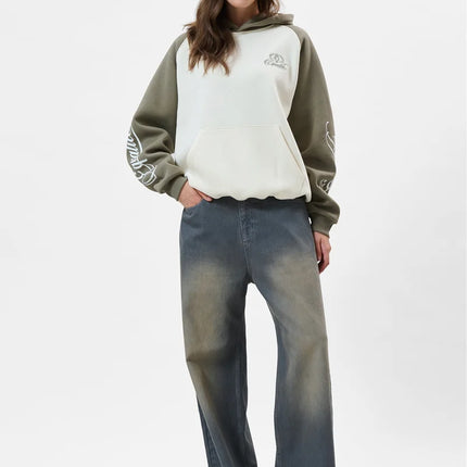 Equalite Equalite Hoodie Oversized Jett Raglan FW26 Off White/Green