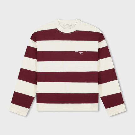 Equalite Equalite Longsleeve Axel Stripe SS26 Off-White/Burgundy