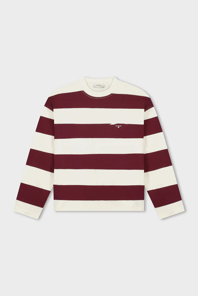 Equalite Equalite Longsleeve Axel Stripe SS26 Off-White/Burgundy