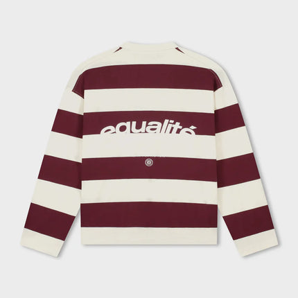 Equalite Equalite Longsleeve Axel Stripe SS26 Off-White/Burgundy