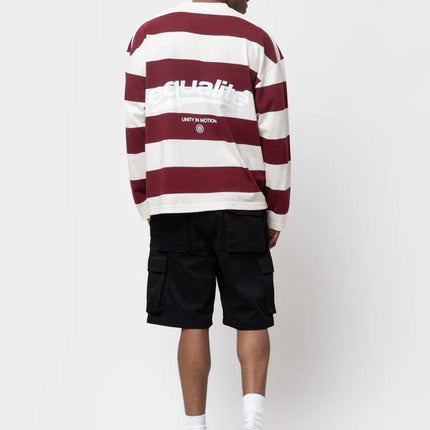 Equalite Equalite Longsleeve Axel Stripe SS26 Off-White/Burgundy