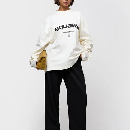 Equalite Equalite Longsleeve Oversized Celeste FW26 Off White