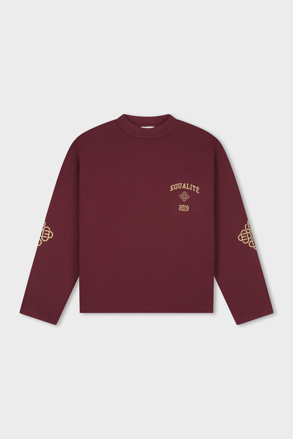 Equalite Equalite Longsleeve Oversized Isa FW26 Washed Burgundy