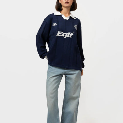 Equalite Equalite Longsleeve Polo Knit Jersey FW25 Navy