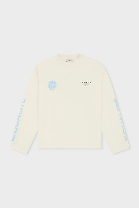 Equalite Equalite Longsleeve Sunny SS26 Off White/Light Blue