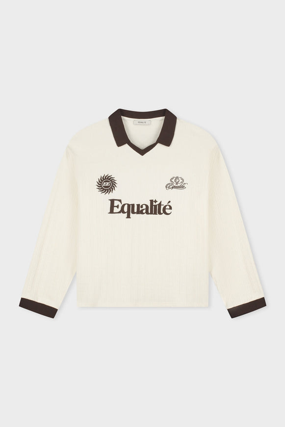 Equalite Equalite Polo Longsleeve Ash SS26 Off-White Brown
