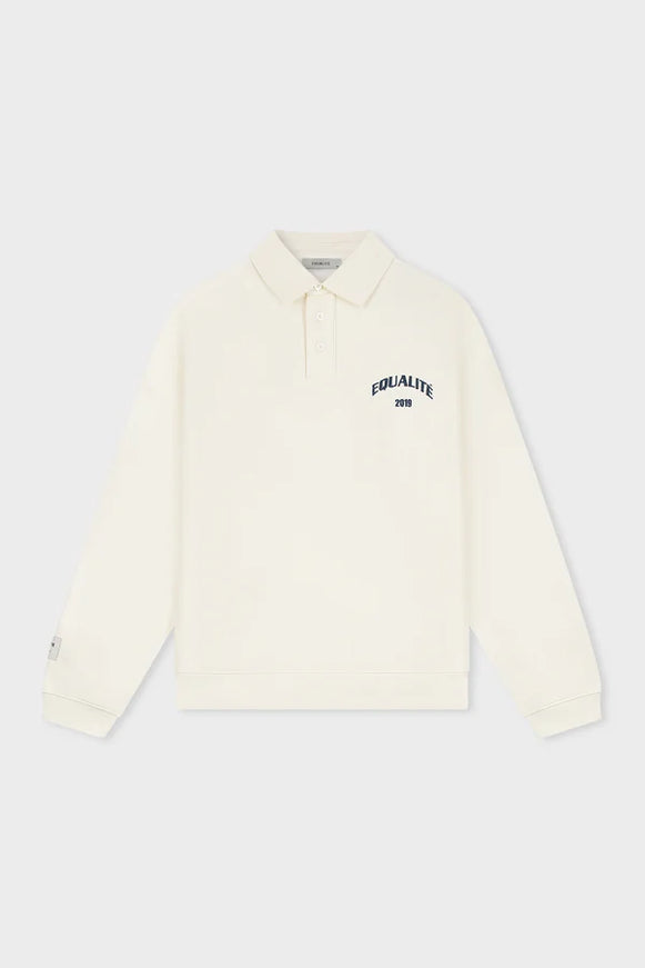 Equalite Equalite Polo Sweater Varsity FW25 Off White / Navy
