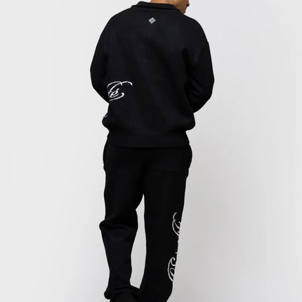 Equalite Equalite Quarter Zip Polo Fluffy Knit FW26 Black