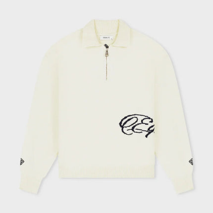 Equalite Equalite Quarter Zip Polo Fluffy Knit FW26 Off White