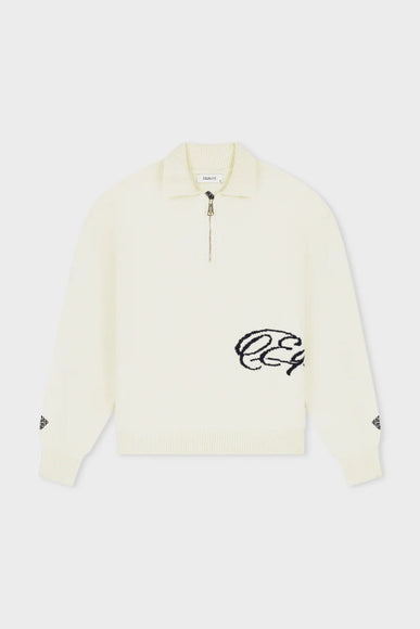 Equalite Equalite Quarter Zip Polo Fluffy Knit FW26 Off White
