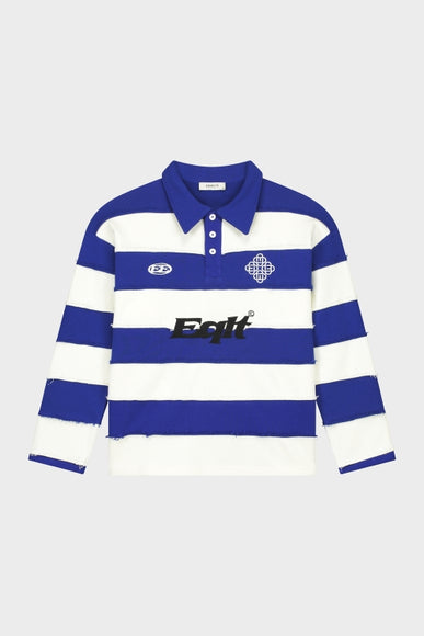 Equalite Equalite Stripe Jersey Polo SS26 Off-White/Blue