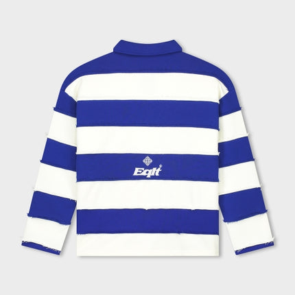 Equalite Equalite Stripe Jersey Polo SS26 Off-White/Blue