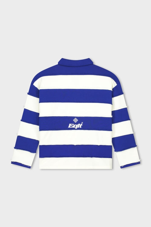 Equalite Equalite Stripe Jersey Polo SS26 Off-White/Blue