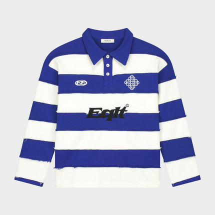 Equalite Equalite Stripe Jersey Polo SS26 Off-White/Blue