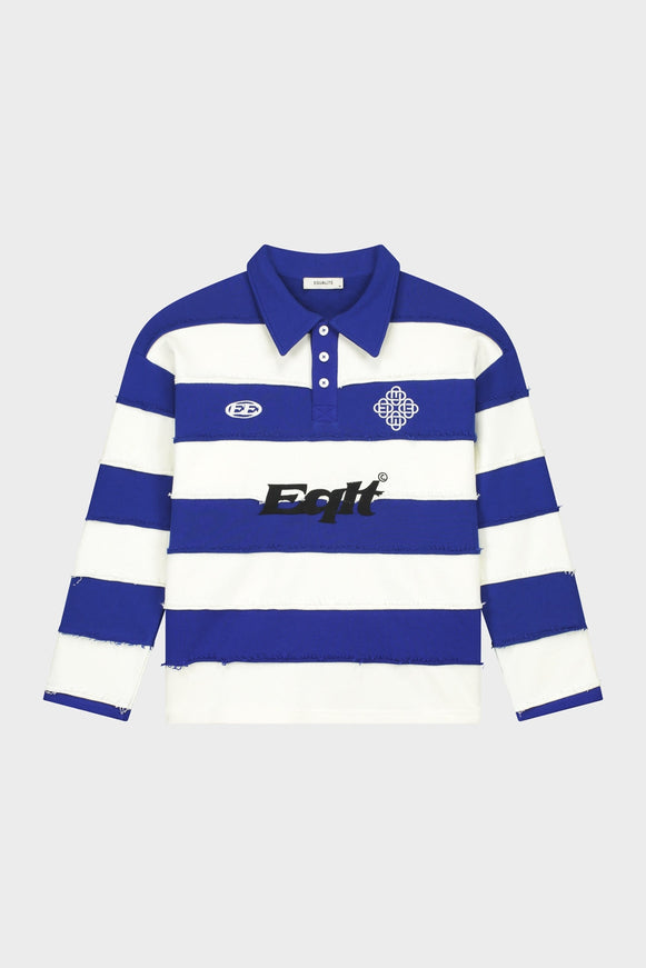 Equalite Equalite Stripe Jersey Polo SS26 Off-White/Blue
