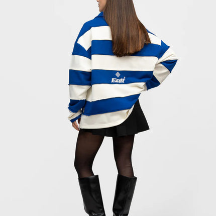 Equalite Equalite Stripe Jersey Polo SS26 Off-White/Blue