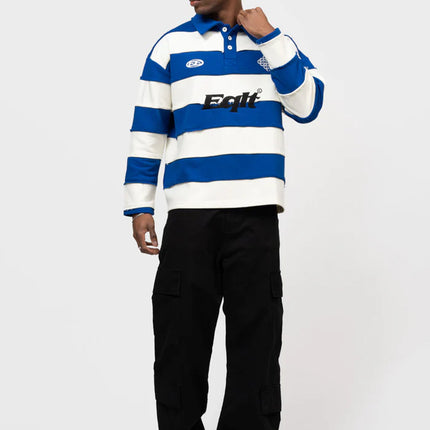 Equalite Equalite Stripe Jersey Polo SS26 Off-White/Blue