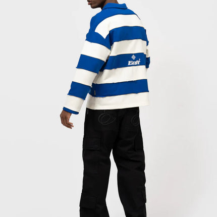 Equalite Equalite Stripe Jersey Polo SS26 Off-White/Blue