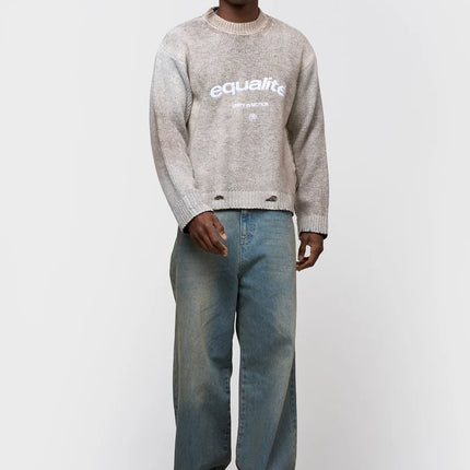 Equalite Equalite Sweater Knit Ribbed FW26 Washed Grey