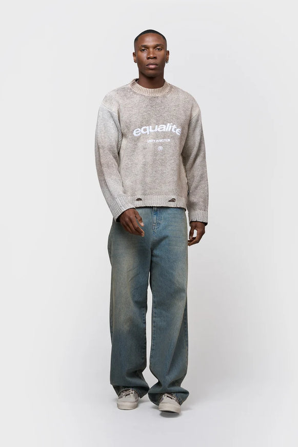 Equalite Equalite Sweater Knit Ribbed FW26 Washed Grey