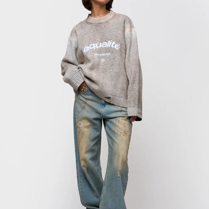 Equalite Equalite Sweater Knit Ribbed FW26 Washed Grey