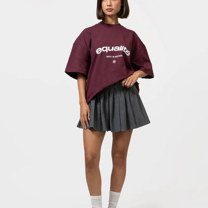 Equalite Equalite T-Shirt Boxy Celeste FW25 Aubergine